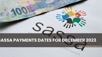 SASSA - Social Grants Payments Dates For December